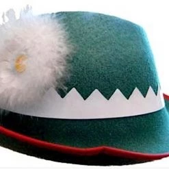 Aussie Toys Green Alpine Hat With Daisy Flower Bavarian Oktoberfest Lederhosen Costume Acces Costume Accessories