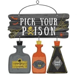 Balloon Agencies Pick Your Poison Deluxe Hanging Sign Halloween Decoration Halloween Props/Decoration