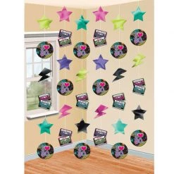 Balloon Agencies 6ct Totally 80s String Decorations Party Supplies