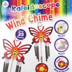 BW Kaleidoscope Make Your Own Butterfly Wind Chime Craft Kit | 35 Craft Pieces