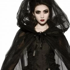 Rubies Halloween Props/Decoration Black Hooded Cape Halloween Ladies Costume