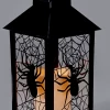Kmart Spooky LED Light Up Candle Spider Lantern Table Lamp 34cm Halloween Decoration