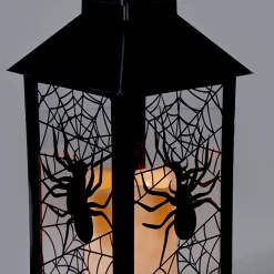 Kmart Spooky LED Light Up Candle Spider Lantern Table Lamp 34cm Halloween Decoration