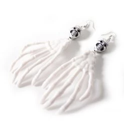 Unbranded Halloween Costumes Black White Skeleton Hand Earrings Halloween Costume Accessory