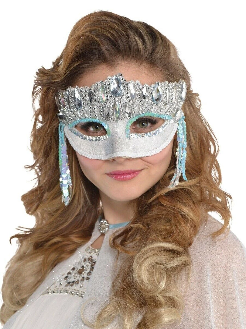 Balloon Agencies Costume Accessories Crystal Sparkle Blue Princess Snow Queen Ladies Masquerade Mask 1 Balloon Agencies Costume Accessories Crystal Sparkle Blue Princess Snow Queen Ladies Masquerade Mask