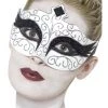 Smiffy's Gothic White Swan Jewelled Romantic Ladies Masquerade Halloween Mask Costume Accessories