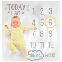 Balloon Agencies Baby Monthly Milestone Blanket For Girl Boy Newborn Photo Prop Background Mat