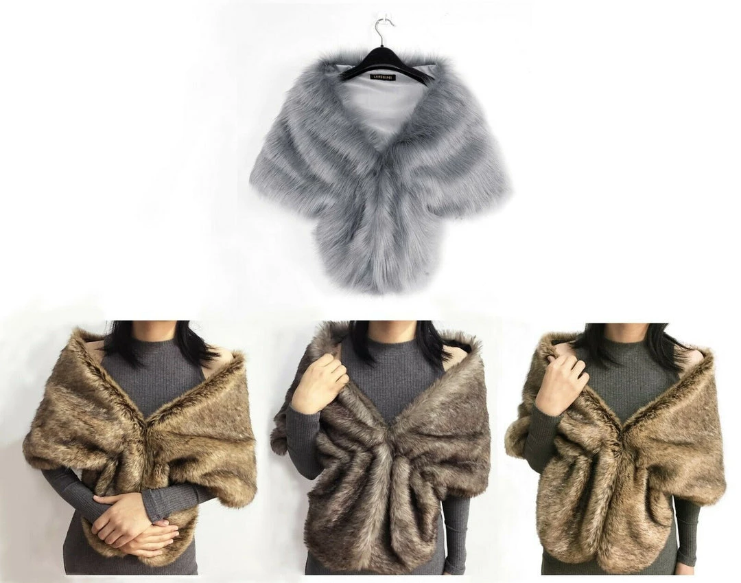 AliExpress Fashion Elegant Faux Fur Winter Long Shawl For Women Wrap Shrug Scarf Coats Clothing Apparel 1 AliExpress Fashion Elegant Faux Fur Winter Long Shawl For Women Wrap Shrug Scarf Coats Clothing Apparel