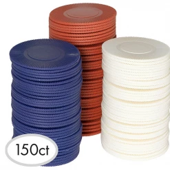 Balloon Agencies Home & Garden 150 Casino Poker Chips Red White Blue Place Your Bets Game