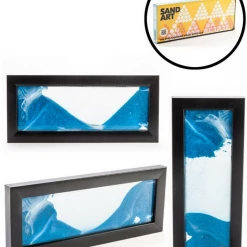 MDI Australia Blue Moving Sand 3D Art Home Wall Hourglass Decor Gift Painting Home & Garden