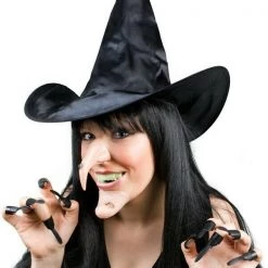 Tomfoolery Witch Hat Nose Chin Teeth & Claws Halloween Costume Accessory Set