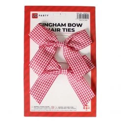 JD Party Gingham Checkered Ponytail Hair Bow Hair Clip School Girl Hair Accessories