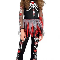 Amscan Day Of The Dead Girls Halloween Costume Tutu Mask Leggings & Headband Halloween Costumes