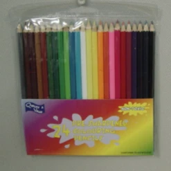 UNBRANDED 24 X Colouring In Pencils Or 12 X Water Colour Textas For Activity Colour Books