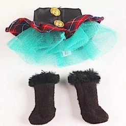 Unbranded Christmas Santa Elf Clothing Clothes Doll Barbie Fits 37cm Tall Elves & Dolls Christmas Decorations