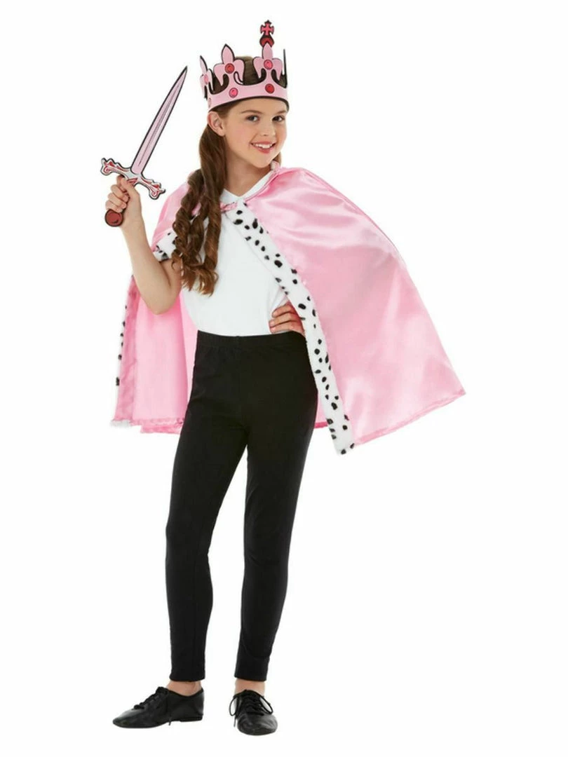 Smiffys Costume Accessories Queen Kit Pink Robe Girls Book Week Halloween Costume Kit 2 Smiffys Costume Accessories Queen Kit Pink Robe Girls Book Week Halloween Costume Kit