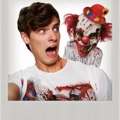 Rubie's Halloween Costumes Clown Selfie Shocker Shirt Size Standard Mens Halloween Costume