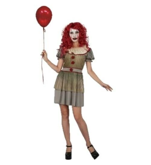 Sweidas Pennywise IT Vintage Clown Halloween Ladies Costume Halloween Costumes 2 Sweidas Pennywise IT Vintage Clown Halloween Ladies Costume Halloween Costumes