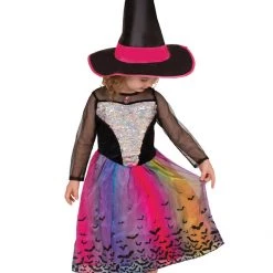 Rubie's Halloween Costumes Rainbow Colour Magic Pumpkin Radiant Witch Halloween Girls Costume