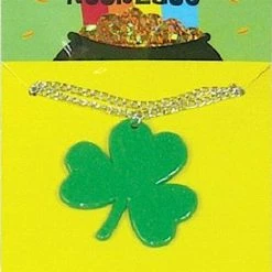 Aussie Toys St. Patrick's Day Irish Dangling Shamrock Earrings And Shamrock Necklace Jewellery