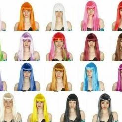 JD Party Fancy Dress Up Costume Party Long Wig Straight Cosplay Funk Disco Halloween Wigs