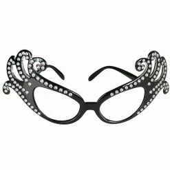 Unbranded Dame Edna Purple Wig & Glasses Costume Set | Cat Eye Diamante Glasses