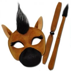 Sweidas Plush Deluxe Adult Animal Set Mask With Elastic Strap Costume Accessory Costume Accessories