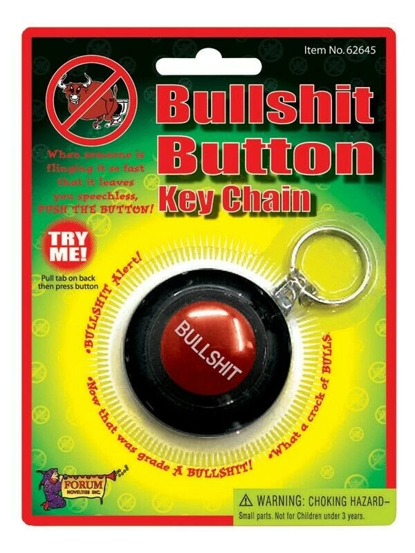 Tomfoolery Costume Accessories Bullshit Button Keychain Party Gags And Trick 1 Tomfoolery Costume Accessories Bullshit Button Keychain Party Gags And Trick