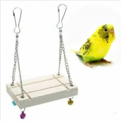 Unbranded Bells And Chains Bird Swing Toy Parrot Budgie Canary Finch Parakeet Cockatiel