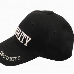 Unbranded Security Guard Hat Adjustable Security Baseball Cap Black Red Or White Costume Accessories