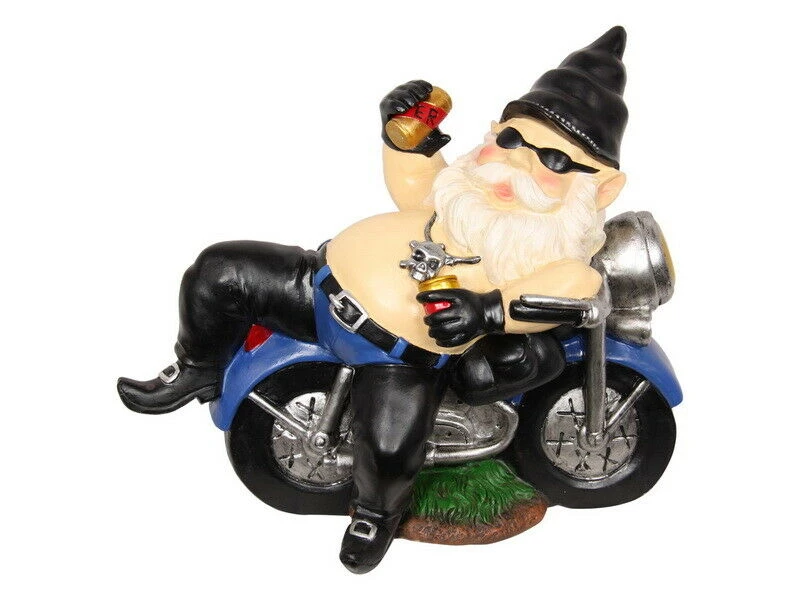 MALMAR Home & Garden 30cm DRUNK GNOME BIKER Bike Garden Outfitted Ornament Figurine Statues Christmas 1 MALMAR Home & Garden 30cm DRUNK GNOME BIKER Bike Garden Outfitted Ornament Figurine Statues Christmas