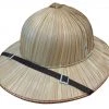 Sweidas Costume Accessories Natural Pith Helmet Safari Jungle Khaki Mens Womens Costume Hat