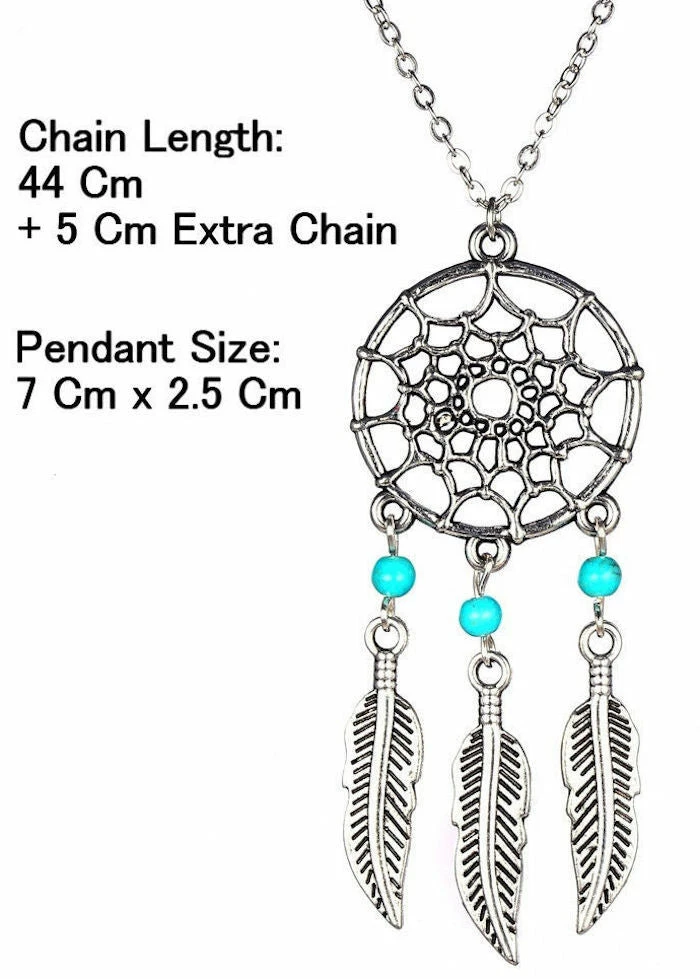 AliExpress Fashion Jewelry Dream Catcher Necklace Leaves Feather Turquoise Pendant GOLD Or SILVER 5 AliExpress Fashion Jewelry Dream Catcher Necklace Leaves Feather Turquoise Pendant GOLD Or SILVER