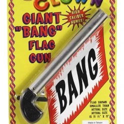 Morris Costumes Costume Accessories Clown Gun With Bang Flag Circus Joke Gag Prank Costume Accessory 13cm Or 26cm