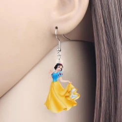 AliExpress Fashion Jewelry Disney Princess Earrings Ariel Aurora Cinderella Jasmine Belle Snow White Elsa