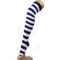 JD Party Over The Knee High Socks Thick Stripes Ladies Girls Women Cheerleader Costume Accessories