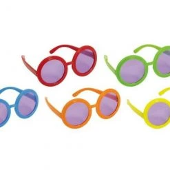 Unbranded 10pk Solid Colour 60s Retro Hippie Sunglasses Mens Ladies Costume Accessory Costume Accessories