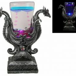 MAL 25cm Dragon Lava Lamp LED Light Ornament Statue Flowing Lava Night Light Home & Garden
