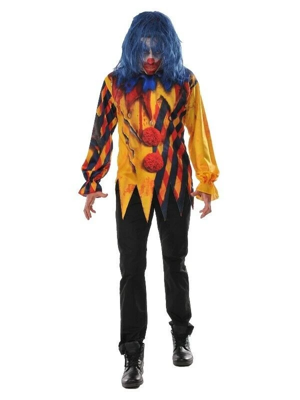 Rubie's Halloween Costumes Killer Clown Jester Halloween Mens Costume 1 Rubie's Halloween Costumes Killer Clown Jester Halloween Mens Costume
