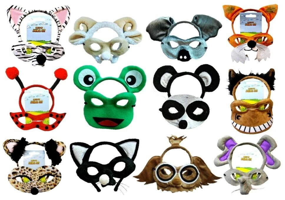 Sweidas Costume Accessories Farm Animal Headband & Mask Costume Set Sheep Panda Owl Fox Frog Cat Horse Zebra 1 Sweidas Costume Accessories Farm Animal Headband & Mask Costume Set Sheep Panda Owl Fox Frog Cat Horse Zebra