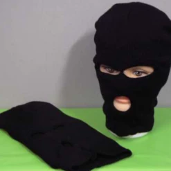 3 Holes Black Balaclava SAS Style Mask Neck Warmer Ski Hat Paintball Fishing