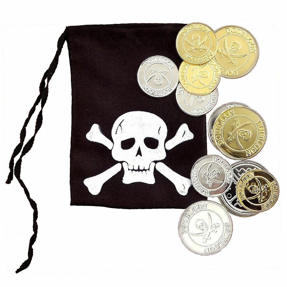 Balloon Agencies Pirate Treasure Pouch With Gems And Coins Costume Accessory 2 Balloon Agencies Pirate Treasure Pouch With Gems And Coins Costume Accessory