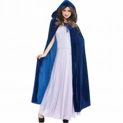 Balloon Agencies Adult Cobalt Blue Hooded Cape Costume Accessory
