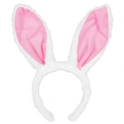 Balloon Agencies Easter Bunny Ears Blue Pink And White Fabric Headband Costume Accessory