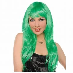 Balloon Agencies St Patricks Day Irish Glamorous Long Green Wig Ladies Costume Accessory Wigs
