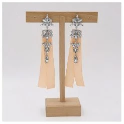 Unbranded Crystal Ribbon Long Rhinestones Drop Dangle Ladies Earrings Fashion Jewelry