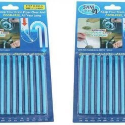 Unbranded 2 Pack 24pcs Sani Sticks Kitchen Toilet Bathtub Drain Cleaner Deodorizer Home & Garden