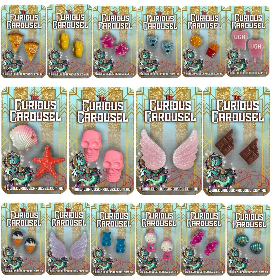 Sweidas Curious Carousel Trendy Fashion Girls Ladies Stud Earrings Costume Accessory 1 Sweidas Curious Carousel Trendy Fashion Girls Ladies Stud Earrings Costume Accessory