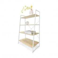 Kmart Home & Garden Scandinavian Ladder Bookshelf Scandi Design Book Shelf 4 Tier Bookcase Storage