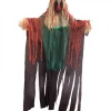 Unbranded Lifesize Animated Light Up Talking Scarecrow Clown Halloween Decoration Prop